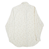 Womens Printed Shirt Cream Collared Long Sleeve Floral L