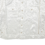 LAST SCENE Womens Printed Blouse White Long Sleeve L