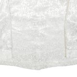 LAST SCENE Womens Printed Blouse White Long Sleeve L