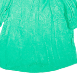 ZARA Womens Printed Blouse Green Long Sleeve Floral M