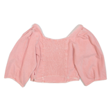 LEVI'S Womens Cropped Top Pink 3/4 Sleeve S