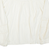 ZARA Womens Blouse Cream Long Sleeve S