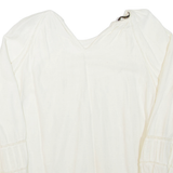 ZARA Womens Blouse Cream Long Sleeve S