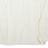 ZARA Womens Blouse Cream Long Sleeve S