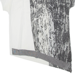 ZARA Asymmetric Womens Printed Top White M