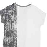 ZARA Asymmetric Womens Printed Top White M