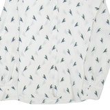 ZARA Bird Womens Printed Shirt White Collared Long Sleeve L