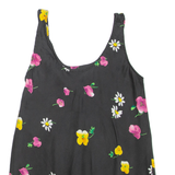 GALAXY Womens Printed Vest Black Sleeveless Floral M