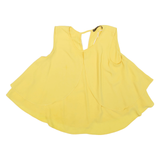 ZARA Womens Cropped Top Yellow Sleeveless XS