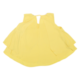 ZARA Womens Cropped Top Yellow Sleeveless XS