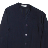 WEINBERG Womens Blouse Blue V-Neck Long Sleeve XL