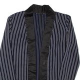 ZARA Womens Kimono Top Blue Long Sleeve Striped S