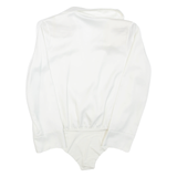 ZARA Womens Bodysuit White V-Neck Long Sleeve S