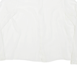 ZARA Sheer Womens Blouse White Collared Long Sleeve S