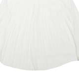 ZARA Sheer Womens Blouse White Collared Long Sleeve S