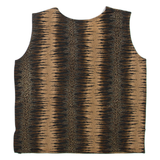 Womens Printed Vest Brown Sleeveless XL