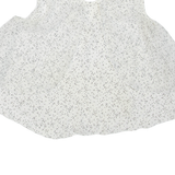 ZARA Womens Printed Top White Sleeveless Spotted M