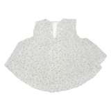 ZARA Womens Printed Top White Sleeveless Spotted M