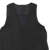 ZARA Womens Printed Vest Black Sleeveless S