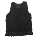 ZARA Womens Printed Vest Black Sleeveless S