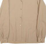 Womens Shirt Brown Collared Long Sleeve L