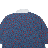 ZARA Womens Printed Blouse Blue Collared Spotted S