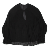 ZARA Womens Blouse Black Long Sleeve S