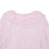 ZARA Womens Cropped Blouse Pink XL