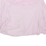 ZARA Womens Cropped Blouse Pink XL