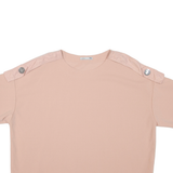 ZARA Womens Cropped Top Pink Viscose L