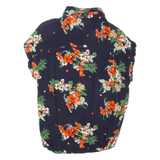 ZARA Womens Printed Shirt Blue Collared Floral S