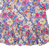 ZARA Womens Smock Top Blue Floral L