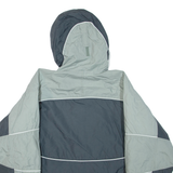 COLUMBIA Womens Jacket Grey Hooded Colourblock S