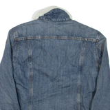 LEVI'S Womens Sherpa Lined Denim Jacket Blue M