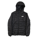 PUMA Mens Puffer Jacket Black Hooded S