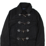 TOMMY HILFIGER Womens Duffle Coat Black Wool L