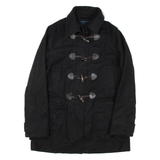 TOMMY HILFIGER Womens Duffle Coat Black Wool L