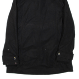 TOMMY HILFIGER Womens Duffle Coat Black Wool L