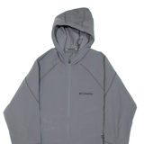 COLUMBIA Mens Track Jacket Grey Hooded L