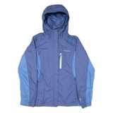 COLUMBIA Omni-Tech Womens Rain Jacket Blue Nylon Hooded M