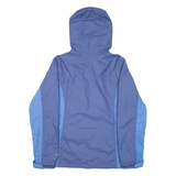 COLUMBIA Omni-Tech Womens Rain Jacket Blue Nylon Hooded M