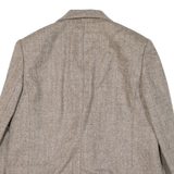 LAIFEL Womens Blazer Jacket Beige Knit Herringbone M