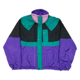 POWDER PEAK Insulated Mens Jacket Purple Colourblock XL