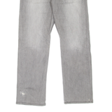 LEVI'S 514 Jeans Mens Grey Slim Straight Stone Wash W34 L30