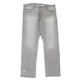 LEVI'S 514 Jeans Mens Grey Slim Straight Stone Wash W34 L30