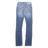 TRUE RELIGION Womens Jeans Blue Slim Straight Stone Wash W24 L33