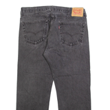 LEVI'S 505 Jeans Mens Grey Regular Straight Stone Wash W38 L29