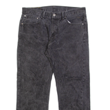 LEVI'S 505 Jeans Mens Grey Regular Straight Stone Wash W36 L30