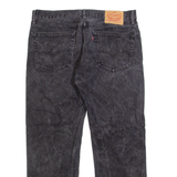 LEVI'S 505 Jeans Mens Grey Regular Straight Stone Wash W36 L30