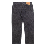 LEVI'S 505 Jeans Mens Grey Regular Straight Stone Wash W36 L30